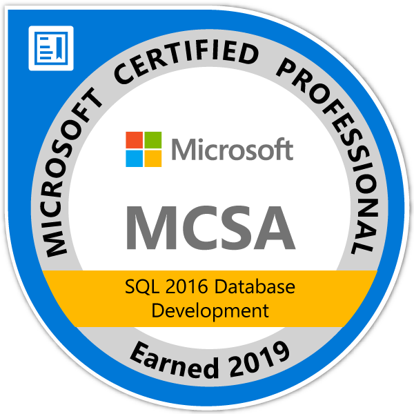 MCSA: SQL 2016 Database Development